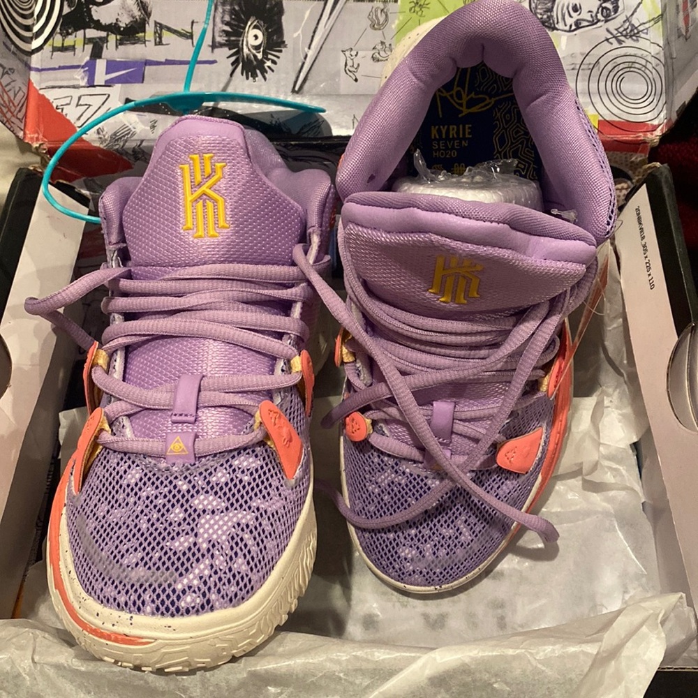 New in box never use. Nike Kyrie 7 Daughters Lilac/Melon Basketball Shoes